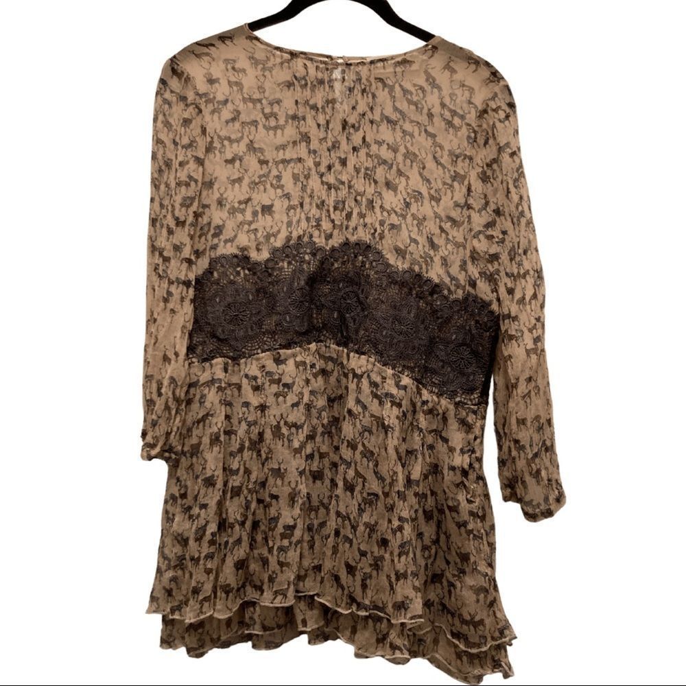 4 Love and Liberty Johnny Was Deer Lace Bodice Blouse